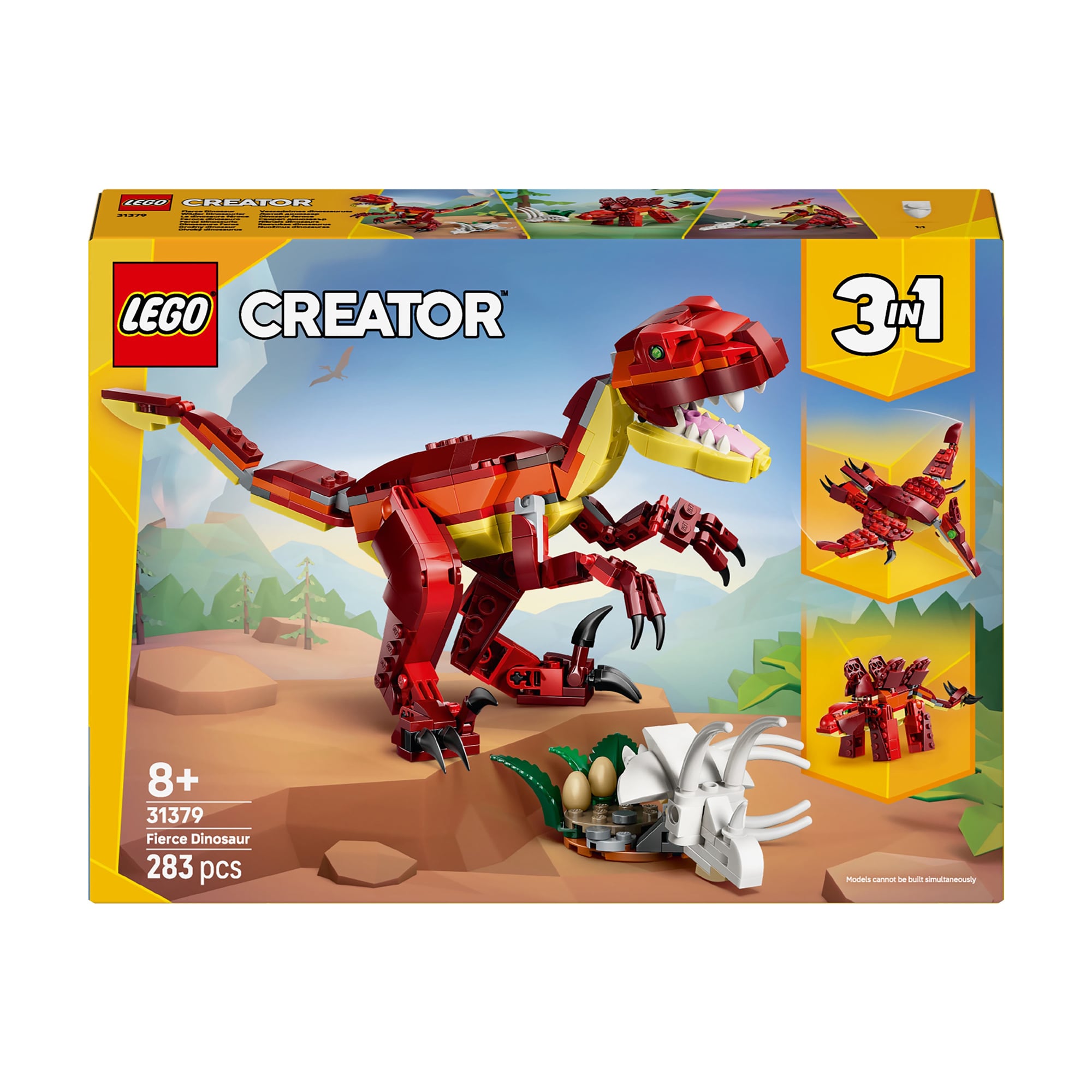 Конструктор LEGO Creator 3 в 1 Лютий динозавр, 283 деталі, від 8 років (31379)