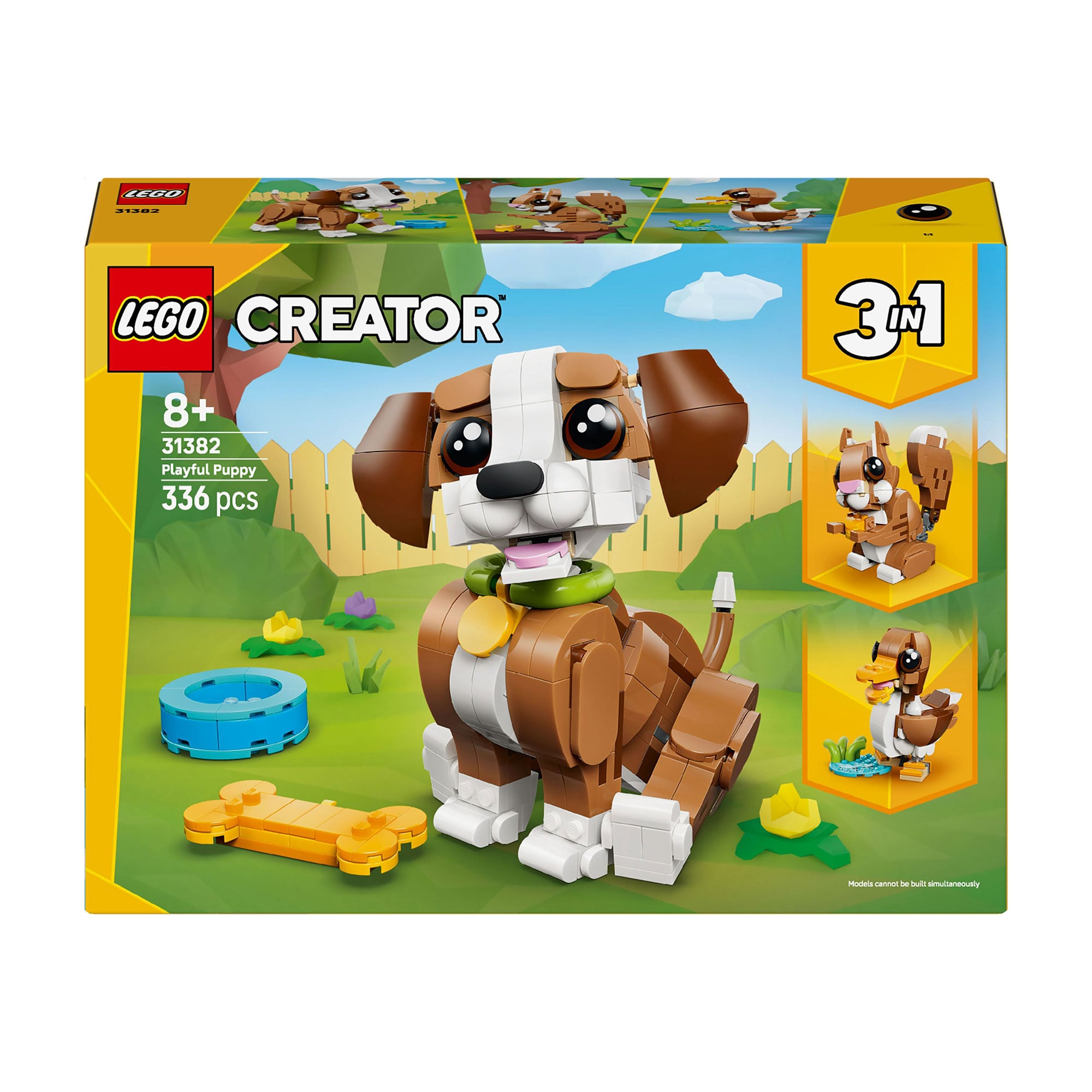 Конструктор LEGO Creator 3в1 Чарівні тварини: грайливе цуценя, 336 деталей, від 8 років (31382)